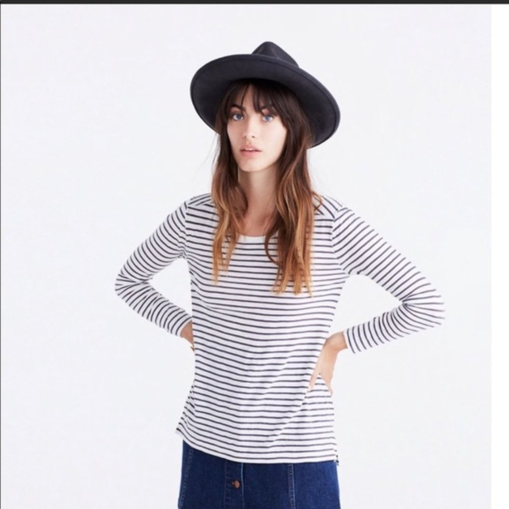 Madewell Whisper Cotton Long-Sleeve Crewneck XXS